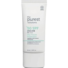 Nacario The Purest Solutions Yağlı ve Karma Ciltler Için Matlaştırıcı Güneş Koruyucu Krem Spf 50, 50ML