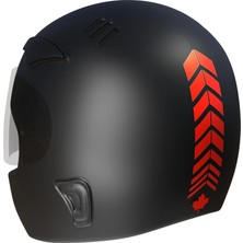 Nacario 2 Adet Sport Kask, Araba Ayna Bayrak Kırmızı Kask Sticker
