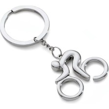 Nacario Kdot Tourer Bisiklet Anahtarlık, Gri Tonlarında, Metal, Spor Temalı, 6 Cm, 30 Gram, Bisiklet Figürlü