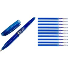 Nacario Bluestar Ütü Buharı ve Isı ile Uçan Silinebilen Refill Kalem Içi ve Kalem Mavi 11 Adet, 04062021UKLMM