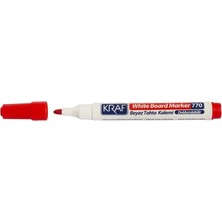 Nacario Kraf 770 Tahta Kalemi Kırmızı Doldurulabilir 12'li Paket