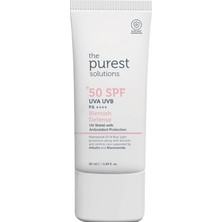 Nacario The Purest Solutions Lekeli Ciltler Için Antioksidan Destekli Güneş Kremi, 50+ Spf Uva/uvb Blemish Defense, Antioxidant Protection