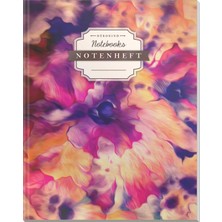 Nacario Dékokınd Notenheft | Dın A4, 64 Seiten, 12 Notensysteme Pro Seite, Inhaltsverzeichnis, Vintage Softcover | Es Notenbuch | Motiv: Abstrakte Blumen