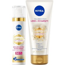 Nacario Nıvea LUMINOUS630 Leke Karşıtı Gündüz Yüz Bakım Kremi 40ML, Leke Iz Karşıtı Nemlendirici Vücut Bakım Kremi 200ML