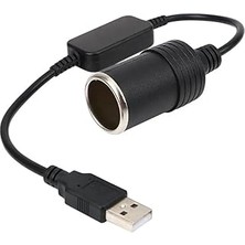 Nacario Monte Lua USB 2.0 Siyah 5 Volt 2 Amper To 12 Volt 800MAH Araç Çakmaklığına Çevirici