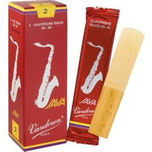 Nacario Vandoren SR272R Java Kırmızı Kesim Tenor Saksafon Kamışları (Güç 2) (5'li Paket)