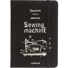 Nacario Notelook Scrikss Tekstil Kapak Çizgili Defter A6 Beyaz