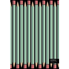Nacario Pencil Notebook - A4: (Dark Green Edition) Fun Notebook 192 Lined Pages (A4 / 8.27X11.69 Inches / 21X29.7CM)