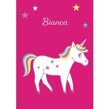 Nacario Bianca: Einhorn Malbuch / Tagebuch / Notizbuch - Dın A4 - Blanko