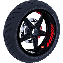 Nacario Gp Racing Reflektif Kırmızı Iç Jant Şeridi Sticker