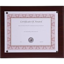 Nacario Nudell (Walnut) - 18811M Award-A-Plaque Document Holder Acrylic/plastic 10-1/2 x 13 Walnut