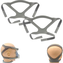 Nacario Cpap Maske Başlık Kayışı, Resmed Mirage Serisi ve Philips Respironics Cpap Maskesi Için Evrensel Cpap Başlık Kayışı, Rahat Dayanıklı Esnek Malzeme, Standart Gri (Yalnızca Şapka) (2 Adet)