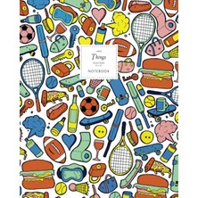 Nacario Things Notebook - Ruled Pages - 8X10 - Large: (Colourful Edition) Fun Notebook 192 Ruled/lined Pages (8X10 Inches / 20.3X25.4 cm / Large Jotter)