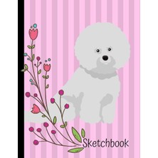 Nacario Sketchbook: Bichon Frise Dog Pink Sketch Book 8.5 x 11 Blank Paper 100 Pages Notebook For Drawing Art Journal