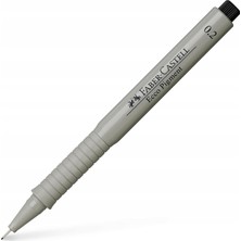 Nacario Faber-Castell Ecco Pigment Teknik Çizim Kalemi, 0.2 mm Uç, Işık ve Su Geçirmez Mürekkep, Cetvel ve Şablon Uyumlu