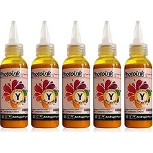 Nacario Photoink Epson Uyumlu Kuşe Mürekkebi, 500 Ml. Sari Kuşe Matbaa Mürekkebi