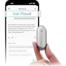 Nacario Aı Ses Kayıt Cihazı, Plaud Notepin Ses Kayıt Cihazı, Uygulama Kontrolü, Aı Not Alıcısı, Aı Transcribe & Özetle, 112 Dil Desteği, 64 GB Bellek, Dersler Için Ses Kaydedici, Toplantılar, Ay Gümüşü