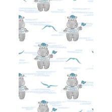Nacario Hippo Notebook: Blank Lined Journal, Softcover (6x9 Inches) With 120 Pages