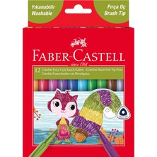 Nacario Faber-Castell Comfort Fırça Uçlu Keçeli Kalem, 12'li