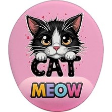 Nacario Cat Meow Bilek Destekli Mouse Pad
