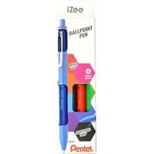 Nacario Pentel 1.0 mm Yağ Bazlı Mekanizmalı Roller Kalem - Izee - 4'lü Blister (A-B-C-D)