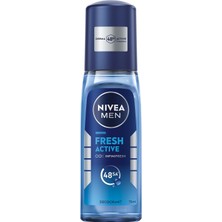 Nacario Nıvea Men Erkek Pump Sprey Deodorant Fresh Active 75ML, Ter ve Ter Kokusuna Karşı 48 Saat Koruma