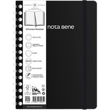 Nacario Nota Bene Spiralli Premium Sert Kapak Defter, 14.8X21 Cm, Çizgili