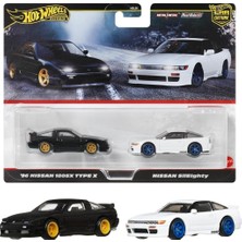 Nacario 1:64 Hot Wheels Premium Car Culture 2'li Paket 96 Nissan 180SX Type x & Nissan Sileighty HBL96 - JBK96
