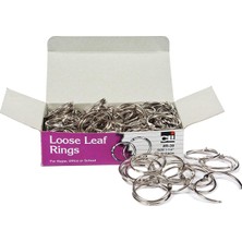 Nacario Charles Leonard Inc. Loose Leaf Rings, 1.25 Inç Çap, Silver, 100 Box (R39) By Charles Leonard