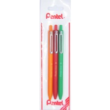 Nacario Pentel 0.7 mm Yağ Bazlı Mekanizmalı Roller Kalem - Izee Kır-Yeş-Tur