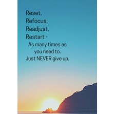 Nacario Independently Published 7X10 Journal - Reset: Reset, Refocus, Readjust, Restart