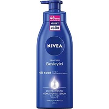 Nacario Nıvea Besleyici Vücut Sütü 400 Ml, Kuru ve Çok Kuru Ciltler, 48 Saat Nemlendirici Vücut Losyonu, E