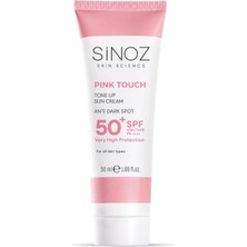 Nacario Sinoz Pink Touch SPF50+ Cilt Aydınlatıcı Pembe Yüz Güneş Kremi 50ML-TÜM Ciltler Için-Pa++++