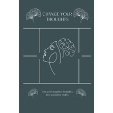Nacario Change Your Thoughts: A Simple Guided Journal To Turn Your Negative Thoughts Into A Positive Reality, Ruled Journal Notebook To Control Intrusive Thoughts