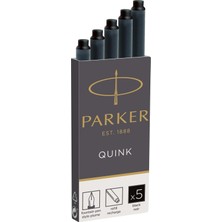 Nacario Parker Quink Dolma Kalem Kartuşu, Siyah, 5'li Kutu