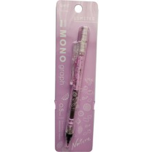 Nacario Tombow Mono Graph Mekanik Kurşun Kalem, 0,5mm, Pembe, Plastik Gövde, Doğa Temalı Sınırlı Baskı, Çizim ve Yazma Için