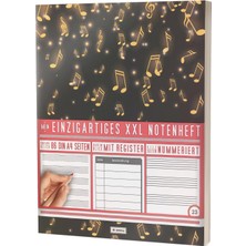 Nacario Mein Notenheft / 86 Seiten, 44 Blätter, 12 Systeme / Mit Register Und Seitenzahlen / PR301 „musikregen“ / Dın A4 Soft Cover