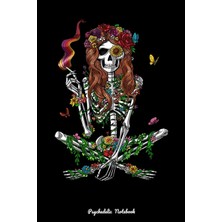 Nacario Psychedelic Notebook: Hippie Skeleton Psychedelic Notebook