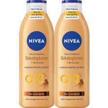Nacario Nıvea Q10 Sıkılaştırıcı ve Bronzlaştırıcı Vücut Losyonu 250ML, Kademeli Bronzluk, Açık Buğday Ten, X2 Adet