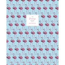 Nacario Flamingo Notebook - Ruled Pages - 8X10 - Premium: (Light Blue Edition) Fun Notebook 192 Ruled/lined Pages (8X10 Inches / 20.3X25.4 cm / Large Jotter)