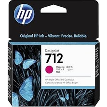 Nacario Hp Designjet T650, T630, T230, T210 ve Studio Plotter Yazıcıları Için 712 Macenta 29 ml Orijinal Mürekkep Kartuşu (3ED68A)