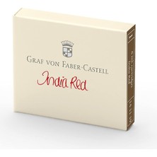 Nacario Graf Von Faber-Castell Dolma Kalem Kartuşu 6'lı Hint Kırmızısı