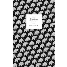 Nacario Elephant Notebook - Ruled Pages - 5x8 - Premium: (Black Edition) Fun Notebook 96 Ruled/lined Pages (5x8 Inches / 12.7X20.3CM / Junior Legal Pad / Nearly A5)