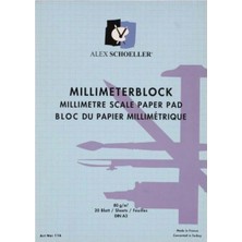 Nacario Alex Schoeller Milimetrik Blok A3 20 Sayfa