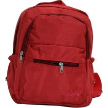 Nacario Escape Okul Sırt Çantası Ilkokul Çanta 4 Adet Bölmeli Su Geçirmez Unisex 28X35X12 cm (Kırmızı)