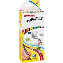 Nacario Edding 15 Funtastıcs Çocuklar Için Ince Uçlu Keçeli Kalem 18'li Set - 1 mm Yuvarlak Uç