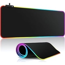 Nacario Rgb LED Gaming Mouse Pad 80X30 Xxl - 13 Renk Mod, Gaming Mousepad Işıklı, Oyuncu Büyük Keyboard Mouse Pad Kaymaz USB Plug&play