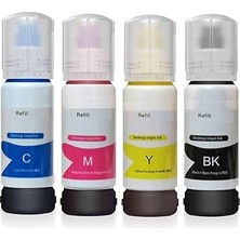 Nacario Epson Uyumlu 103BK L3151 L3110 L3111 L3150 L3151 Muhadil Mürekkep Tanklı Yazıcılara Uyumludur 70ML (Siyah)