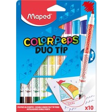 Nacario Maped 849010 Color Peps Duo 10 Renk Keçeli Kalem