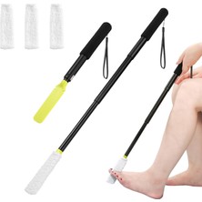 Nacario Ayak Temizleme Fırçası, Yeniden Kullanılabilir Kurutma Kapaklı Ayak Fırçası. Teleskopik Alüminyum Alaşımlı Ayak Temizleyici 12 "-24", Yaşlılar, Engelli Erkekler ve Kadınlar Için Uzun Saplı
